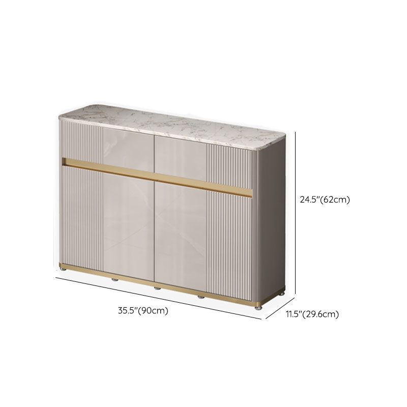 Contemporary Style Engineered Wood Buffet Stand Adjustable Shelving Credenza Clearhalo 'buffet_sideboard' 'Buffets & Sideboards' 'furn' 'furn_buffet_sideboard' 'Furniture' 'Kitchen & Dining Furniture' 1200x1200_ba5e2ba6-43ae-431a-bf15-ad715c63dd03
