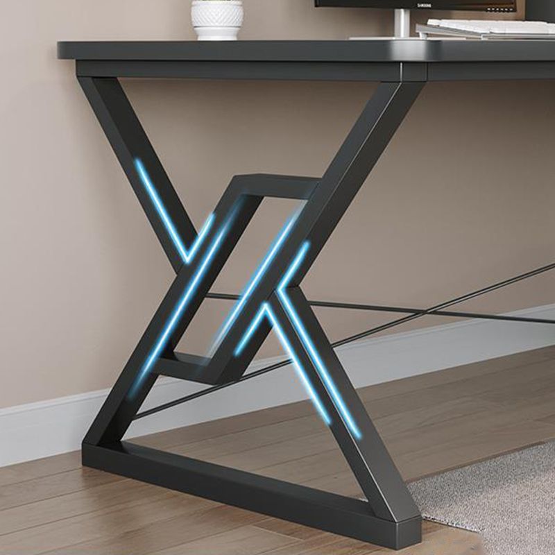 23.62 "W Moderne Office Desk Antique Finish Computer Desk met metalen benen