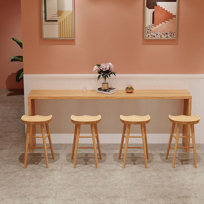 1/5/9 Pieces Luxurious Rectangular Pub Table Set Wooden Counter Table with Backless Stools Clearhalo 'Bar Furniture' 'furn' 'furn_home_bar_bar_sets' 'Furniture' 'Home Bars & Bar Sets' 'home_bar_bar_sets' 'Kitchen & Dining Furniture' 1200x1200_ba608fb9-f0ef-4b90-9a69-64368892f41d