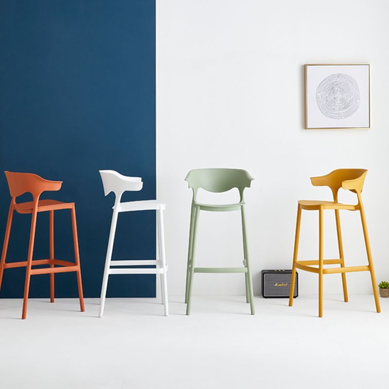 29-inch Modern Counter Bar Stool Armed Plastic Indoor Bar Stool with Footrest Clearhalo 'Bar Furniture' 'Bar Stools' 'bar_stools' 'furn' 'furn_bar_stools' 'furniture_bar_stools' 'Kitchen & Dining Furniture' 'kitchen&dining_furn' 'kitchen' 'kitchen_furn' Furniture' 1200x1200_ba60d5e6-c6fe-48f5-a976-a9eb6c06d047