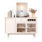 Glam Style Credenza Stone Glass Doors Buffet Sideboard with Drawers and Cabinets Clearhalo 'buffet_sideboard' 'Buffets & Sideboards' 'furn' 'furn_buffet_sideboard' 'Furniture' 'Kitchen & Dining Furniture' 1200x1200_ba61063d-6837-4cf5-b5f8-203998a7f47e