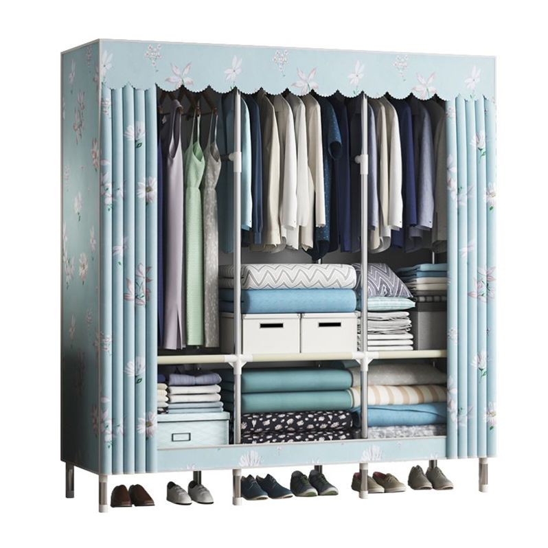 Armadio del guardaroba contemporaneo in metallo a 1 porta con scaffali