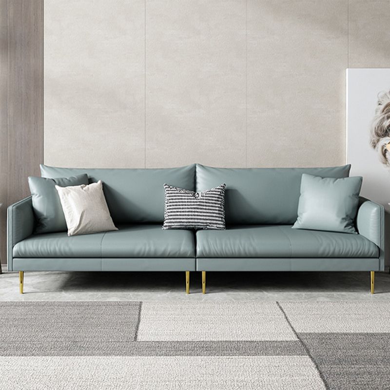 Divano a braccio quadrato di divano in pelle stazionaria Standard Glam divano per soggiorno