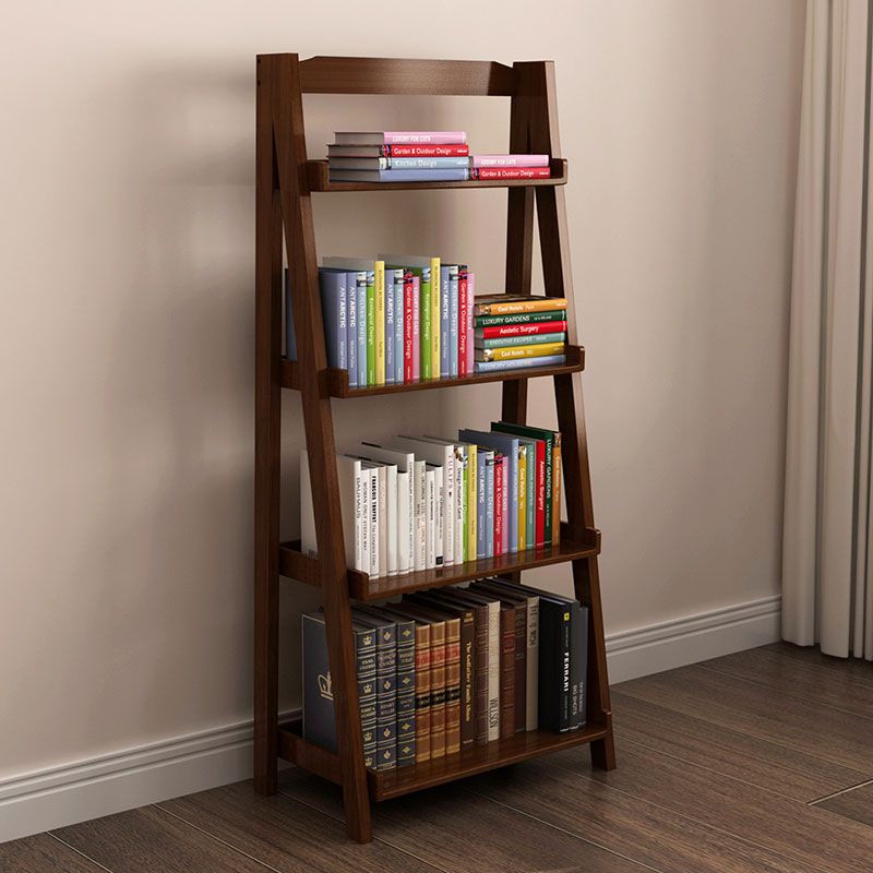 4-shelf Rubber Wood Ladder Bookshelf Modern Vertical Bookshelf for Home Clearhalo 'Bookcases' 'furn' 'furn_bookcases' 'Furniture' 'furniture_bookcases' 'kitchen' 'kitchen_bookcases' 'Living Room Furniture' 'Office Furniture' 1200x1200_ba639413-20d7-4d95-8892-a9f9b8417910