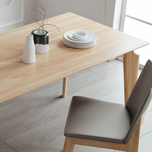 Rectangle Mid-Century Modern Dining Table Pine Wood Fixed Table with 4 Legs Clearhalo ' dining_table' 'Dining Tables & Seating' 'Dining Tables' 'furn' 'furn_dining_table' 'Furniture' 'furniture_dining_table' 'Kitchen & Dining Furniture' 'kitchen&dining_furn' 'kitchen' 'kitchen_dining_table' 1200x1200_ba63e960-a222-44b8-ad7f-164f94fcf9be