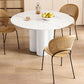 Round Standard Height Dining Table Modern White Wood Dining Site Table Clearhalo 'Dining Tables & Seating' 'Dining Tables' 'dining_table' 'furn' 'furn_dining_table' 'Furniture' 'furniture_dining_table' 'Kitchen & Dining Furniture' 'kitchen' 'kitchen_dining_table' 1200x1200_ba643c06-3dc7-4c2c-8870-3778e99a70a4