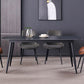 Sintered Stone Rectangular Dining Table Contemporary with Four Legs Base Table in Black Clearhalo ' dining_table' 'Dining Tables & Seating' 'Dining Tables' 'Furniture' 'furniture_dining_table' 'Kitchen & Dining Furniture' 'kitchen&dining_furn' 'kitchen' 'kitchen_dining_table' 1200x1200_ba645fb4-4057-4934-aebe-eb4861e3cfa1