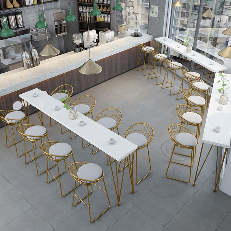 Glam Bar-height Table Solid Wood Top Bar Table for Patio Use Clearhalo 'Bar Furniture' 'Bar Tables' 'bar_tables' 'furn' 'furn_bar_tables' 'Furniture' 'Kitchen & Dining Furniture' 1200x1200_ba64d1df-4232-43d4-a991-0ed58ac25679