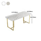 Glam Dining Set 1/4/5 Pcs Rectangle Sintered Stone Top Set with Parsons Chairs