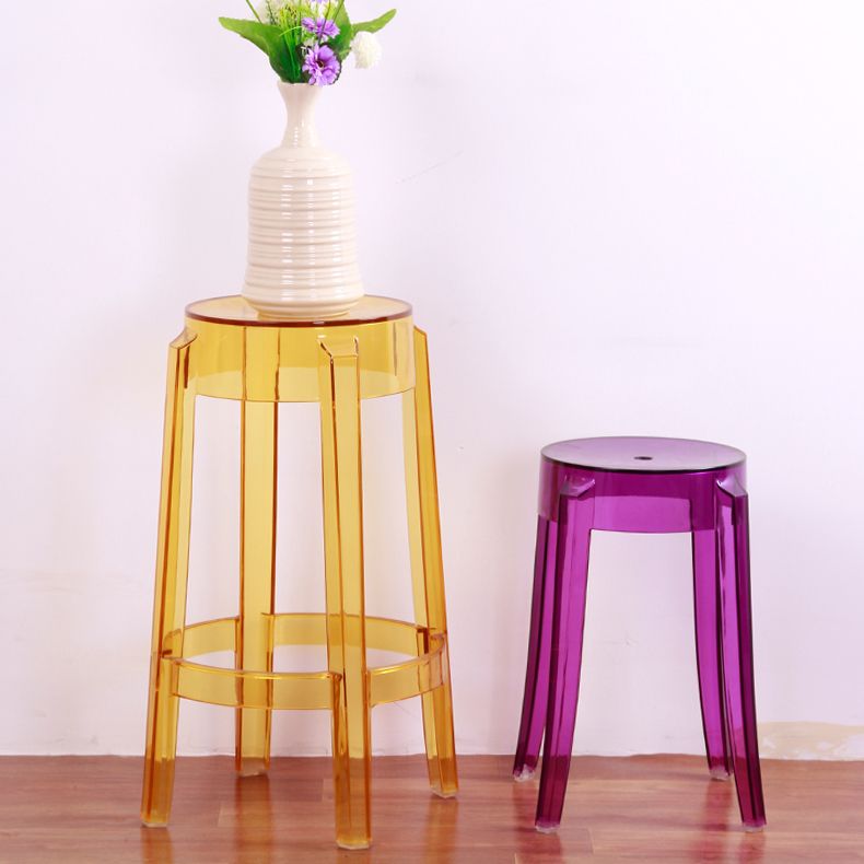 Modern Armless Stackable Counter Stool Plastic Living Room Bar Stool with Plastic Seat Clearhalo 'Bar Furniture' 'Bar Stools' 'bar_stools' 'furn' 'furn_bar_stools' 'furniture_bar_stools' 'Kitchen & Dining Furniture' 'kitchen&dining_furn' 'kitchen' 'kitchen_furn' Furniture' 1200x1200_ba66565d-d883-432d-a9d7-97311d3ed194