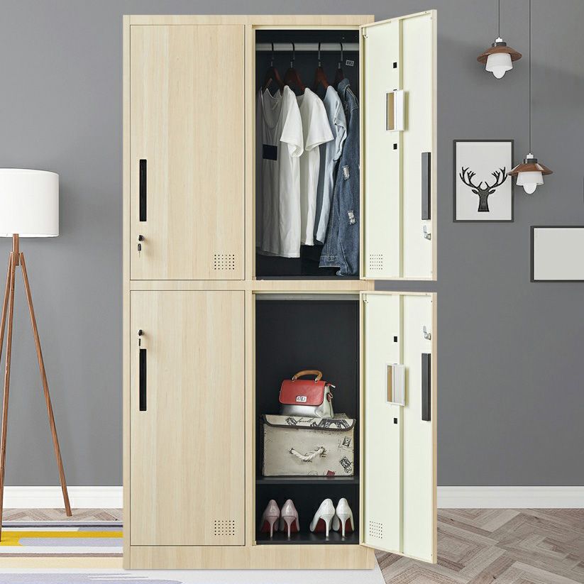 Armoire en métal moderne pour armoire à finition mate à la maison avec portes à charnière