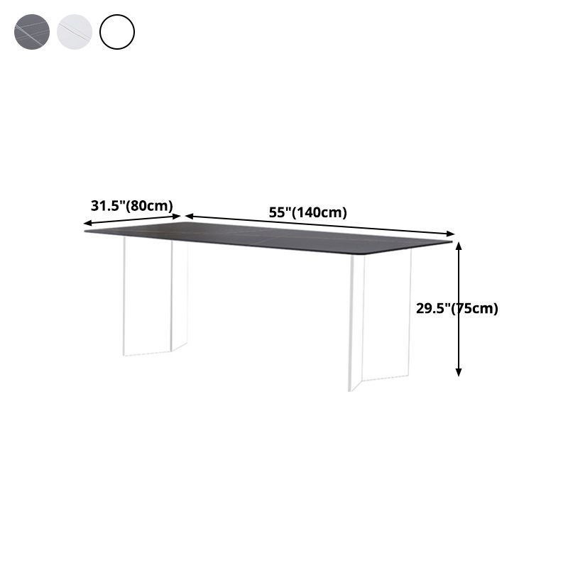 Sintered Stone Dining Table Modern Rectangle Dining Table with Acrylic Base Clearhalo ' dining_table' 'Dining Tables & Seating' 'Dining Tables' 'furn' 'furn_dining_table' 'Furniture' 'furniture_dining_table' 'Kitchen & Dining Furniture' 'kitchen&dining_furn' 'kitchen' 'kitchen_dining_table' 1200x1200_ba679c4a-b5f3-4fe9-a45f-0f6223fa6a14