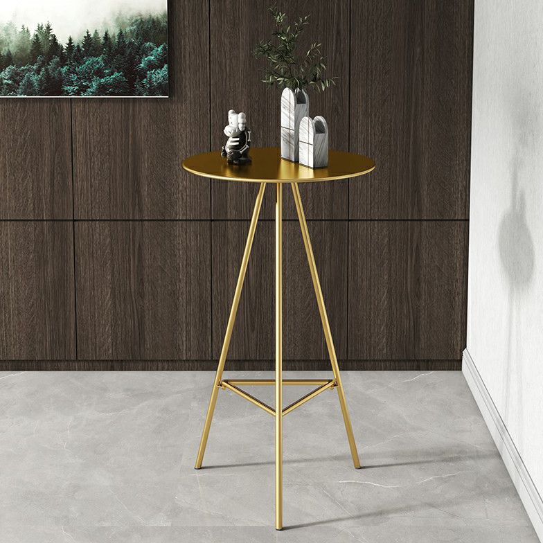 Industrial Round Indoor Bar Dining Table Iron Tripod Pedestal Bistro Table with Footrest Clearhalo 'Bar Furniture' 'Bar Tables' 'bar_tables' 'furn' 'furn_bar_tables' 'Furniture' 'furniture_bar_tables' 'Kitchen & Dining Furniture' 'kitchen&dining_furn' 'kitchen' 1200x1200_ba67bb86-6fb6-47c3-ba8a-879199c10779