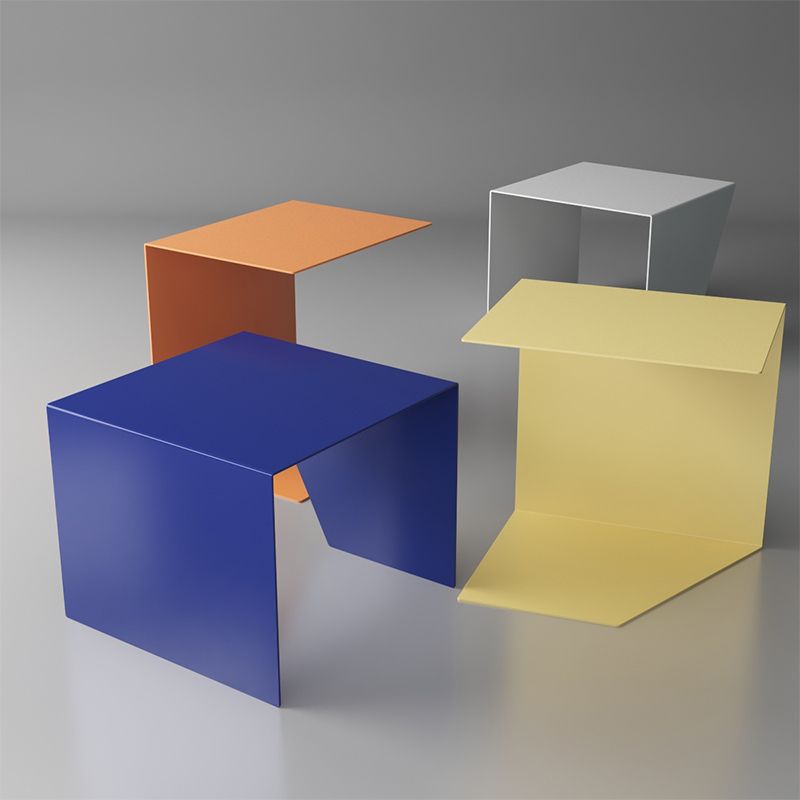 Mesa de trineo de trineo de mediados de siglo de la mesa del sofá metal de la mesa del sofá