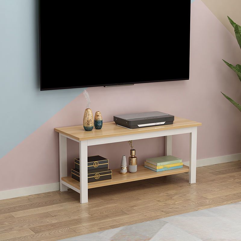 Scandinavian Engineered Wood Media Console with Shelves Matte Finish TV Media Stand Clearhalo 'furn' 'furn_tv_stands_entertainment_centers' 'Furniture' 'Living Room Furniture' 'TV Stands & Entertainment Centers' 'TV Stands & Media Storage Furniture' 'tv_stands_entertainment_centers' 1200x1200_ba694809-a75c-4e79-9089-6d6eab972657