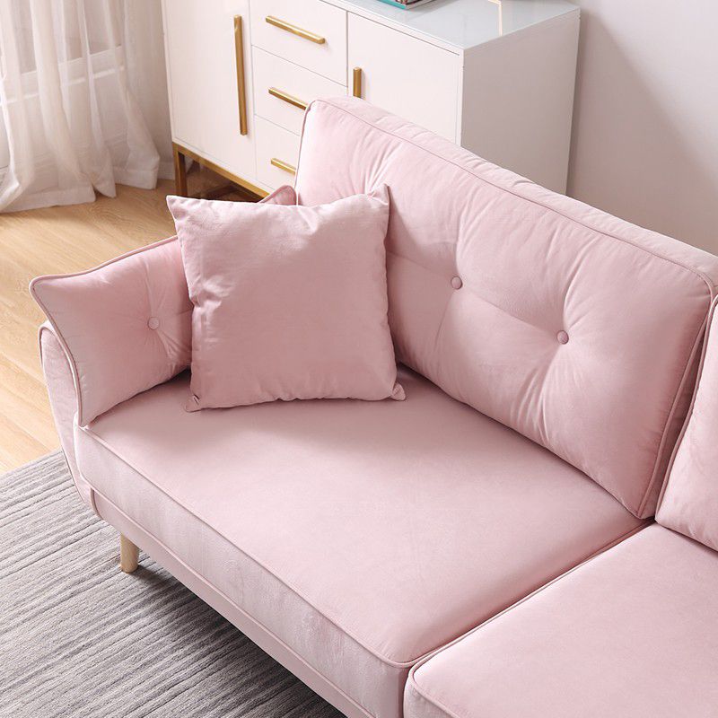 Contemporary Standard Flared Arm Sofa Convertible Sofa, 63.38" W x 35.82" D x 34.64" H Clearhalo 'furn' 'furn_sofas' 'Furniture' 'Living Room Furniture' 'Sofa' 'sofas' 1200x1200_ba6ab743-0351-4cc2-9fd9-231c88a3df86