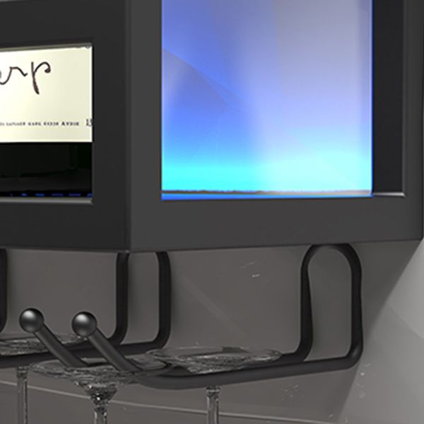 Moderne ijzeren wijnfles en glazen rekwand gemonteerd wijnrek ronde