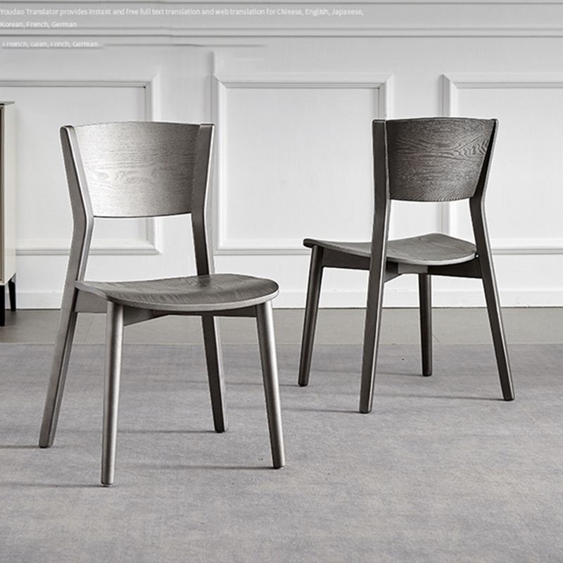 Armless Kitchen Dining Chairs Solid Wood Open Back Dining Chairs Clearhalo 'Dining Chairs' 'Dining Tables & Seating' 'dining_chair' 'furn' 'furn_dining_chair' 'Furniture' 'Kitchen & Dining Furniture' 1200x1200_ba6af176-6c20-4913-87e1-42cade65182e