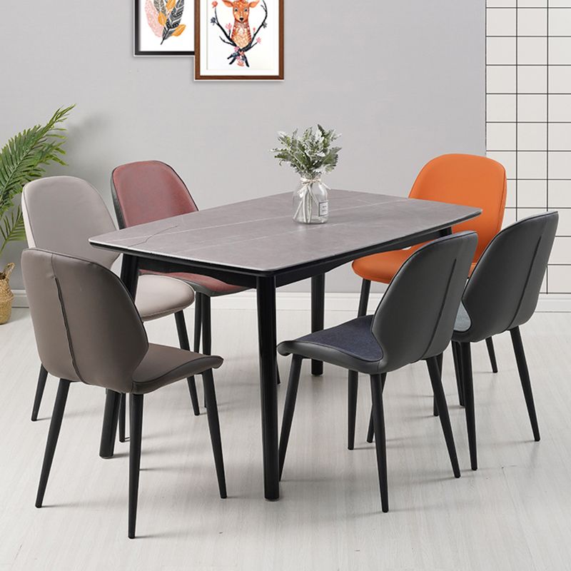 Restaurant Upholstered Beetle Shape Side Chair Wingback Matte Finish Dining Chair Clearhalo ' kitchen&dining_furn' 'Dining Chairs' 'Dining Tables & Seating' 'dining_chair' 'furn' 'furn_dining_chair' 'Furniture' 'furniture_dining_chair' 'Kitchen & Dining Furniture' 'kitchen' 1200x1200_ba6b1bb4-b512-4676-a5f2-cbbf2d8e2cff