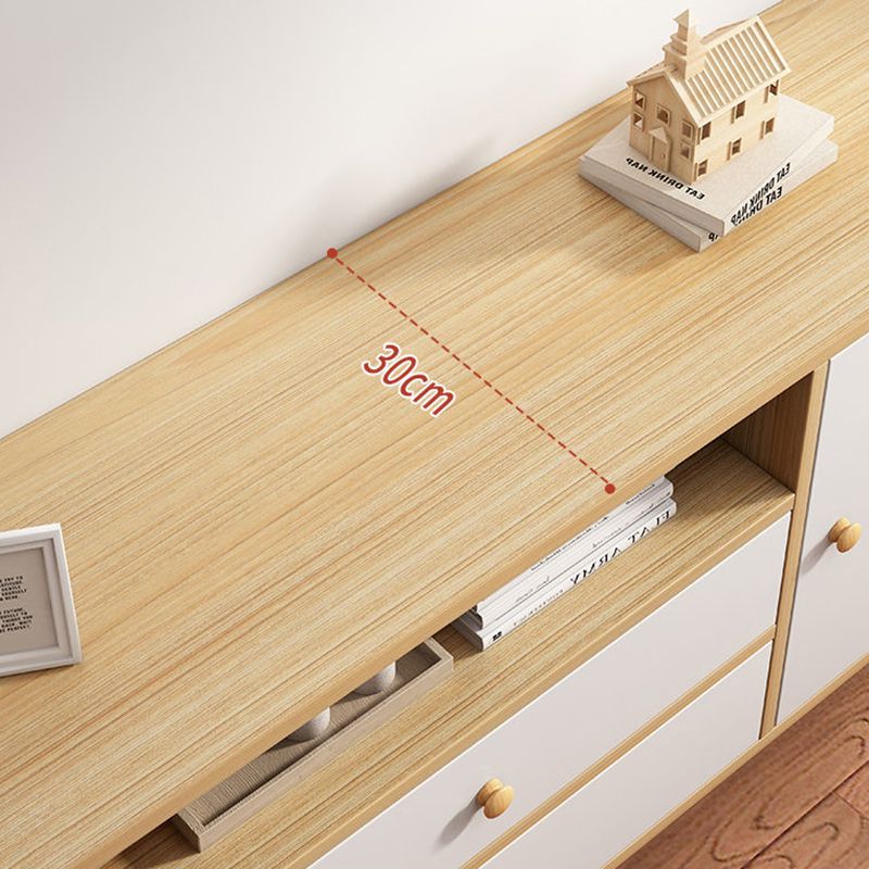 Wooden TV Media Console Scandinavian TV Stand Console for Living Room Clearhalo 'furn' 'furn_tv_stands_entertainment_centers' 'Furniture' 'Living Room Furniture' 'TV Stands & Entertainment Centers' 'TV Stands & Media Storage Furniture' 'tv_stands_entertainment_centers' 1200x1200_ba6b551a-d992-4e7f-96bc-115b0ac95565