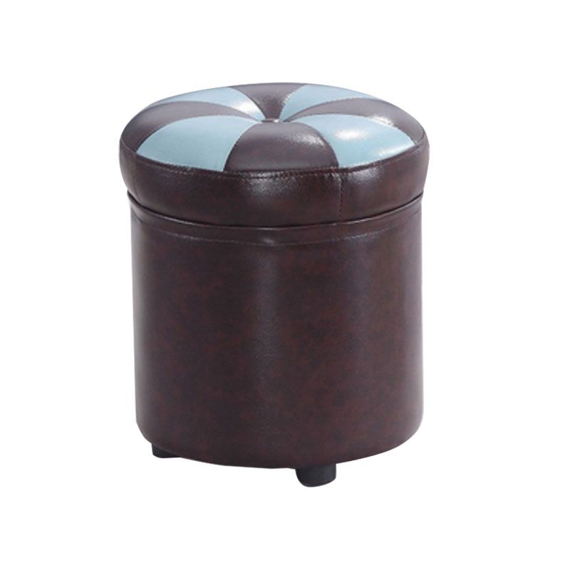 Wine Red Round Pouf Leather Color Piece Pouf for Drawing Room Clearhalo 'furn' 'furn_ottomans_poufs' 'Furniture' 'Living Room Furniture' 'Ottomans & Poufs' 'ottomans_poufs' 1200x1200_ba6cc656-cff1-4ecb-bae8-1ca999fc65b6