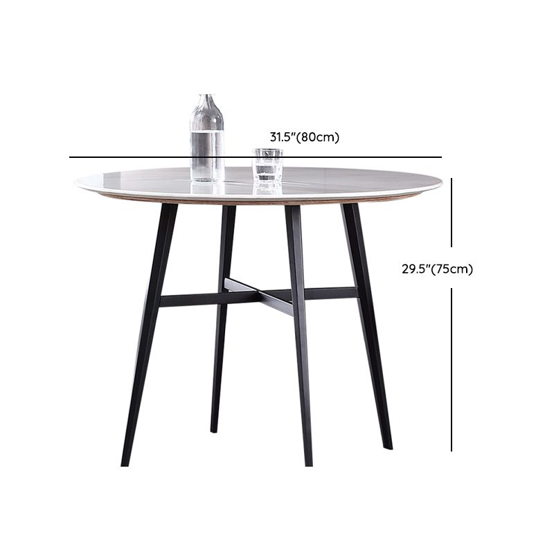 Modern Round Stone Dining Set 1/2/3/4 Pieces Dining Table Set with Padded Chairs Clearhalo 'Dining Room Sets' 'Dining Tables & Seating' 'dining_room_set' 'furn' 'furn_dining_room_set' 'Furniture' 'Kitchen & Dining Furniture' 1200x1200_ba6e015d-12da-41b3-a011-55ebd22d30fc