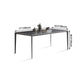 Simple Style Sintered Stone Table 4 Legs Aluminum Base Rectangle Table for Home Clearhalo ' dining_table' 'Dining Tables & Seating' 'Dining Tables' 'Furniture' 'furniture_dining_table' 'Kitchen & Dining Furniture' 'kitchen&dining_furn' 'kitchen' 'kitchen_dining_table' 1200x1200_ba6e662a-58f7-4c1c-8bd5-331c625efc2e