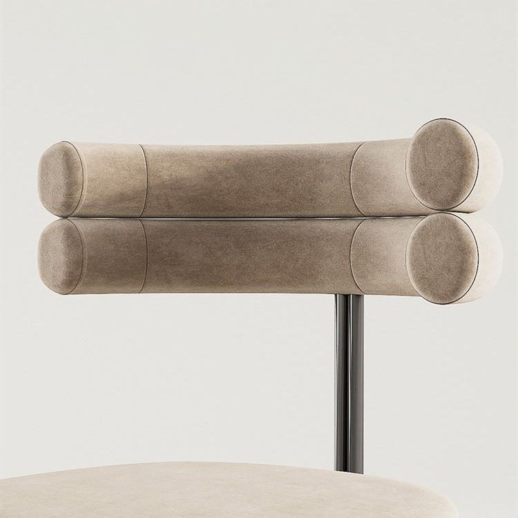 Modern Metal Dining Armless Chair Velvet Dining Side Chair for Restaurant Use Clearhalo ' kitchen&dining_furn' 'Dining Chairs' 'Dining Tables & Seating' 'dining_chair' 'furn' 'furn_dining_chair' 'Furniture' 'furniture_dining_chair' 'Kitchen & Dining Furniture' 'kitchen' 1200x1200_ba6e6d33-c320-488b-bedb-8543189f2bdb