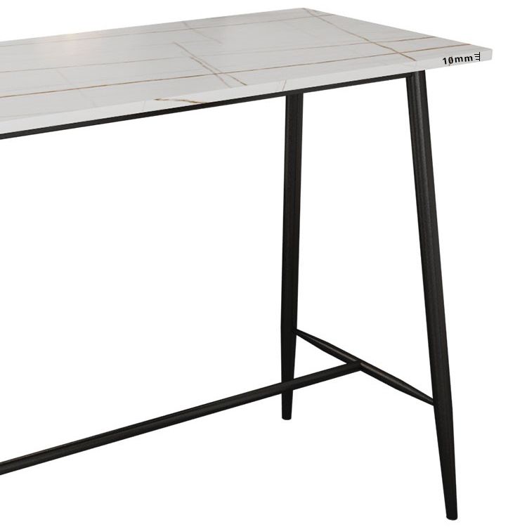 Juego de mesa de bar moderno, juego de barra rectangular de piedra de 1/2/3 piezas con taburetes tapizados
