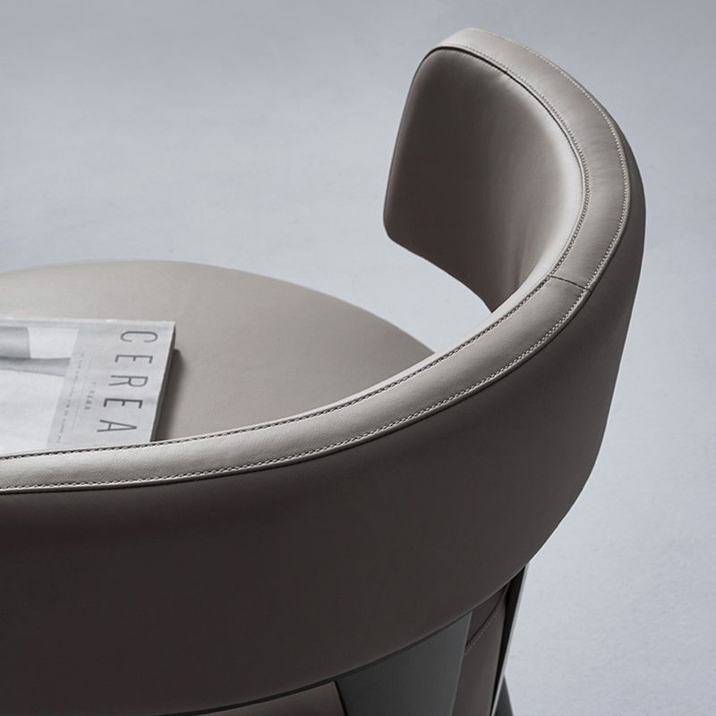 Faux Leather Armless Chair Basic Four Leg Chair for Living Room, 26.77" Wide