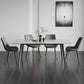 Set da pranzo moderno con piano in pietra sinterizzata Set tavolo da pranzo rettangolare 1/4/5 pezzi