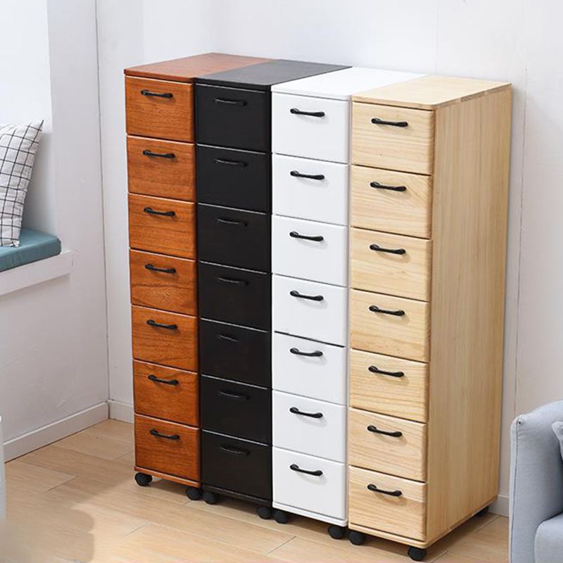 16.53 "brede accentkist met laden massieve houten borst met wielen