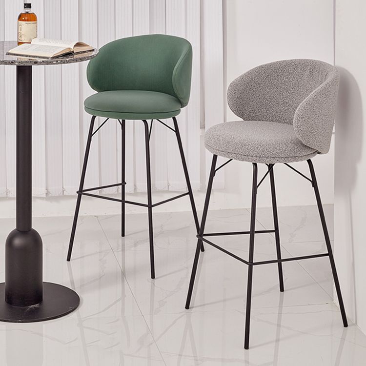 Modern Style Metal Bar-stool Bucket Counter Bar Stool for Home Clearhalo 'Bar Furniture' 'Bar Stools' 'bar_stools' 'furn' 'furn_bar_stools' 'Furniture' 'furniture_bar_stools' 'Kitchen & Dining Furniture' 1200x1200_ba7590cc-0197-4c6e-9dfd-511d9de6a37b
