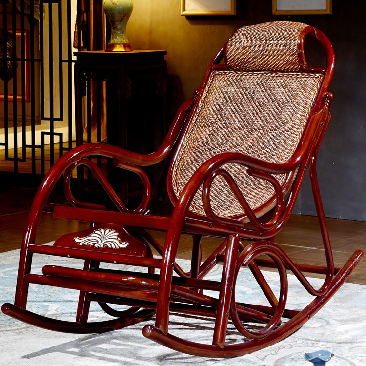 Silla mecedora tradicional mimbre sólido sólido colrillo de fallecimiento