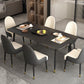 Modern Rectangle Stone Dining Table 1/2/7 Pieces Dining Set for Dining Room