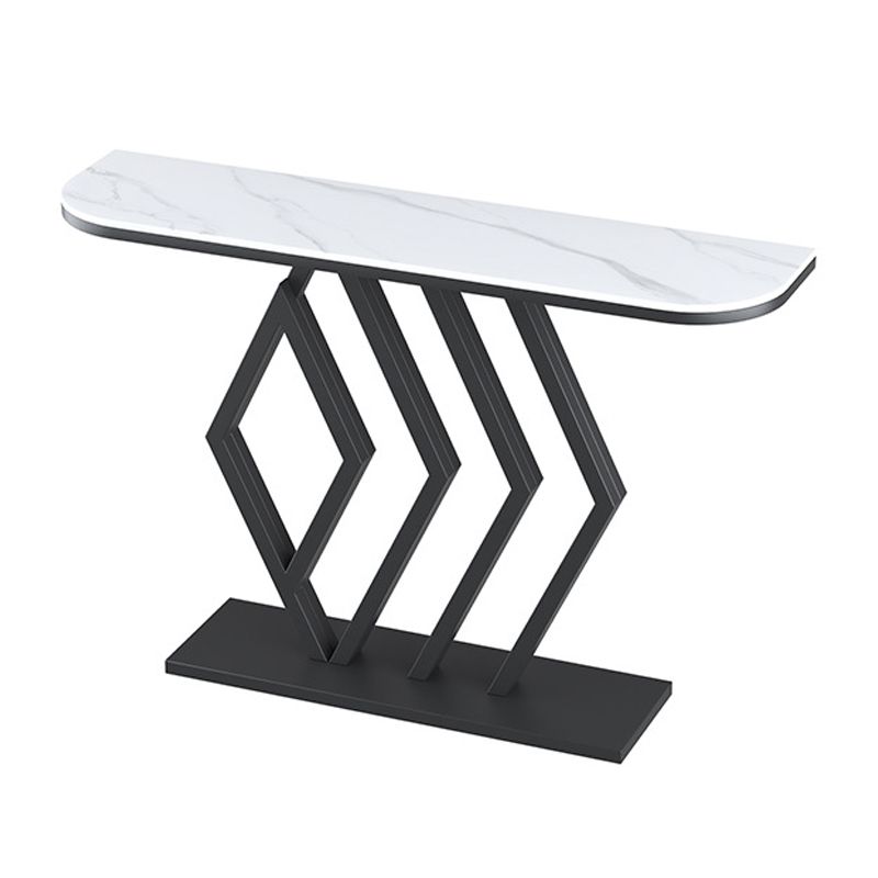 Table de consola contemporánea de piedra de 11 "de ancho Sofá de la consola de la luna