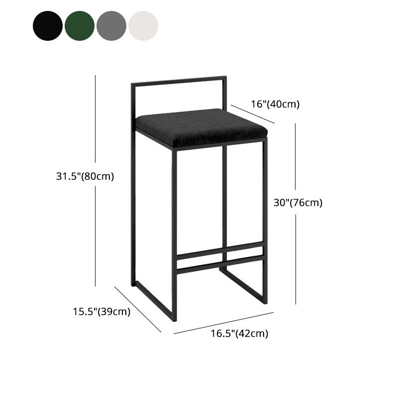 Modern Style Metal Bar Stool Low Back and Footrest Bar Stool for Kitchen (set of 2) Clearhalo 'Bar Furniture' 'Bar Stools' 'bar_stools' 'furn' 'furn_bar_stools' 'furniture_bar_stools' 'Kitchen & Dining Furniture' 'kitchen&dining_furn' 'kitchen' 'kitchen_furn' Furniture' 1200x1200_ba77295a-a41e-4e4b-883c-4bed991a83f5