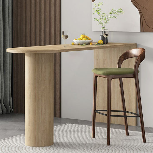 Solid Wood Counter Stool Modern Style Armless Stool for Living Room