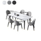Rectangle 4 Legs Dining Table Modern Dining Room Table of Sintered Stone Clearhalo 'Dining Tables & Seating' 'Dining Tables' 'dining_table' 'furn' 'furn_dining_table' 'Furniture' 'Kitchen & Dining Furniture' 1200x1200_ba7a0ec6-e9eb-4056-8938-662a287f3c96