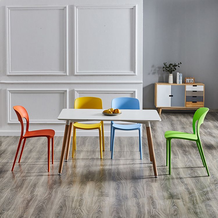 Home Side Chair Stackable Contemporary Open Back Plastic Dining Room Chair Clearhalo ' kitchen&dining_furn' 'Dining Chairs' 'Dining Tables & Seating' 'dining_chair' 'Furniture' 'furniture_dining_chair' 'Kitchen & Dining Furniture' 'kitchen' 1200x1200_ba7c0cf6-a761-4adf-bf81-6fbd39042c12