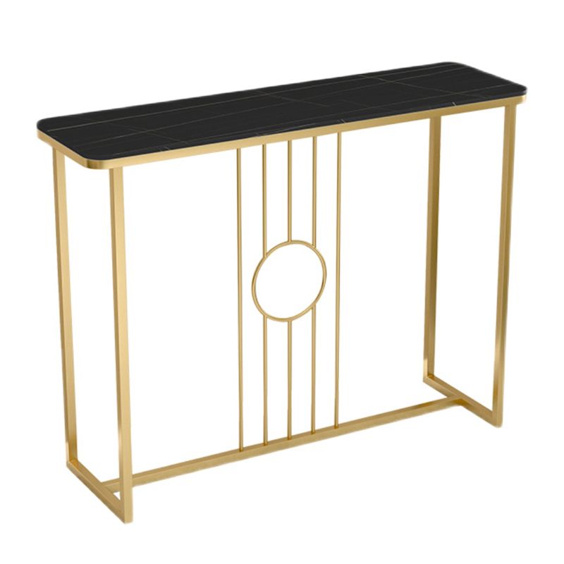 Glam Console Table Antique Finish Console Sofa Table in Stone Clearhalo 'Console Tables' 'console_tables' 'Entry & Mudroom Furniture' 'furn' 'furn_console_tables' 'Furniture' 1200x1200_ba7cb24d-af11-4ebc-954f-41c0cca8e0c4