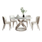 Contemporary Stone Turntable Dining Set Stone 1/2/5/7 Pieces Dining Furniture for Home Clearhalo 'Dining Room Sets' 'Dining Tables & Seating' 'dining_room_set' 'furn' 'furn_dining_room_set' 'Furniture' 'Kitchen & Dining Furniture' 1200x1200_ba7cf32c-a089-4fa5-b753-e7894e5fe373