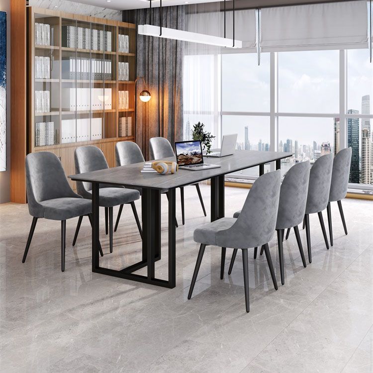 長方形のホームオフィスライティングデスクインダストリアルスタイルの石造りのオフィスデスク