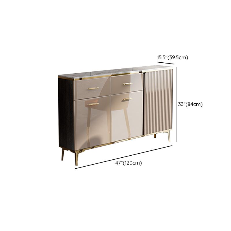 Glam Sideboard Cabinet Stone Sideboardtisch mit Schubladen für Esszimmer