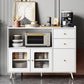 Wood Kitchen Sideboard Cabinet Glam Credenza with Drawers and Storage Clearhalo 'buffet_sideboard' 'Buffets & Sideboards' 'furn' 'furn_buffet_sideboard' 'Furniture' 'Kitchen & Dining Furniture' 1200x1200_ba7d5d98-466e-4847-b075-a63e63645c5e