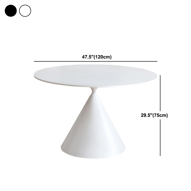 Contemporary Style Dining Table Stone Round Table with Pedestal Base Clearhalo 'Dining Tables & Seating' 'Dining Tables' 'dining_table' 'furn' 'furn_dining_table' 'Furniture' 'Kitchen & Dining Furniture' 1200x1200_ba7d6195-661c-4158-a6d3-370cd1b25ca7