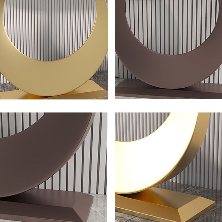 コンテンポラリーコンソールテーブルアンティークフィニッシュハーフムーンコンソールソファテーブル