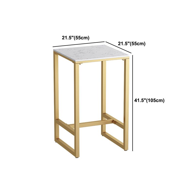 Modern Stone Pub Table Set 1/2/3/5 Pieces Fixed Table Counter Table for Dining Room