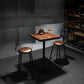 Industrial Wood Pub Dining Set 1/3/5 Pieces counter Table with Upholstered Stools Clearhalo 'Bar Furniture' 'furn' 'furn_home_bar_bar_sets' 'Furniture' 'Home Bars & Bar Sets' 'home_bar_bar_sets' 'Kitchen & Dining Furniture' 1200x1200_ba800d97-612a-4609-a076-d74fd8de6487