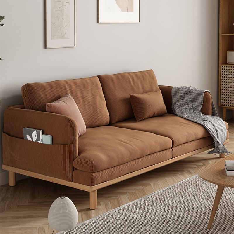 Velvet Sofa 35 "W Recessed Arm Sofa with Storage for Living Room Clearhalo 'furn' 'furn_sofas' 'Furniture' 'furniture_sofas' 'kitchen' 'kitchen_sofas' 'Living Room Furniture' 'Sofa' 'sofas' 1200x1200_ba81b08d-a034-4ed6-88aa-c0b9dc5c3a77